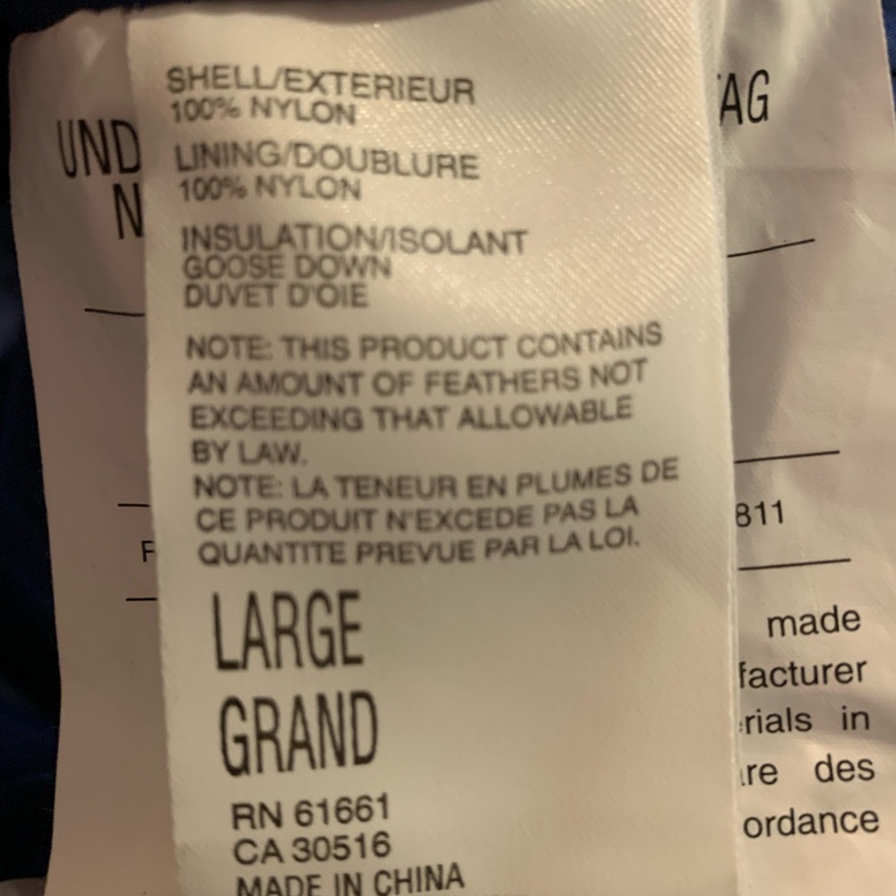 North Face Blue Kazoo 600 Sleeping Bag.EUC Large RN 61661. Royal Blue-Red. - Picture 7 of 14